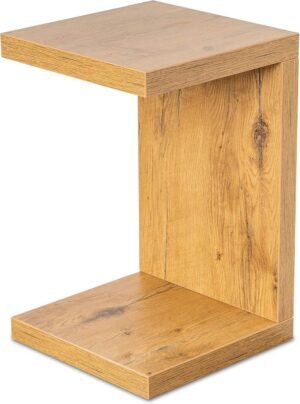 Salontafel 32 x 32 x 50 cm - Wilde Eiken Bijzettafel - Geen Montage Vereist