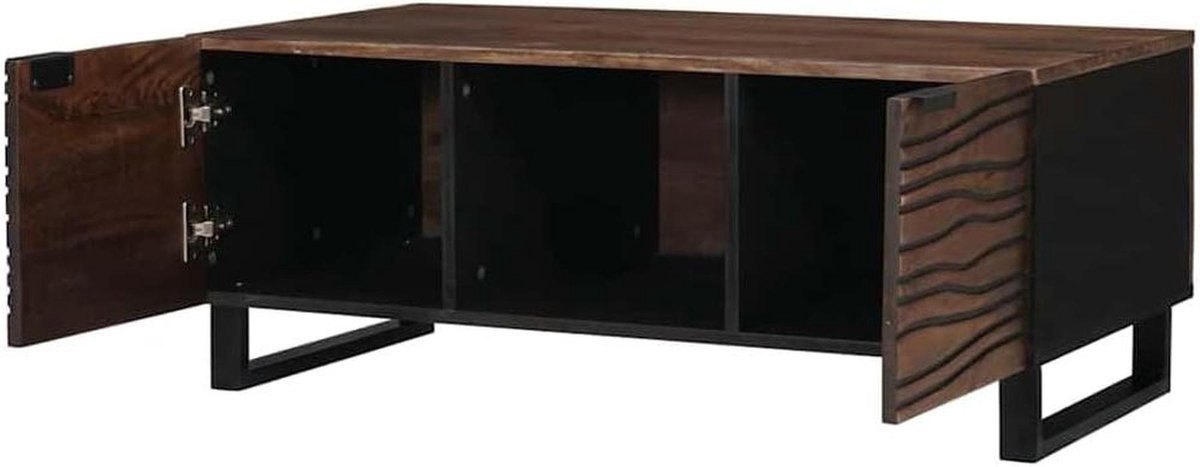 Salontafel - Koffietafel - Woonkamer Inrichten - Massief Hout - 100x54x40 cm - Bruin