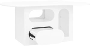 Salontafel met lade, wolkvormige salontafel met open opbergvakken, hoogwaardige materialen. 97 x 45 x 43,5 cm