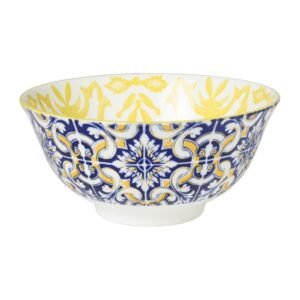 Schaaltje Nour - blauw/geel - ø15.8x7.3 cm