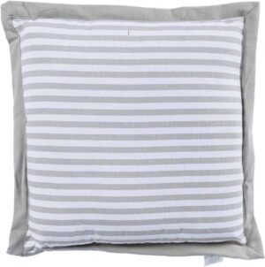 Set van 2 Gestreepte Zitkussens 40x40cm - 100% Katoen Vierkant Kussen voor Binnen en Buiten - Comfortabel en Wasbaar