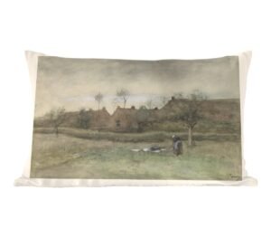 Sierkussens - Kussen - Bleekveld - Schilderij van Anton Mauve - 60x40 cm - Kussen van katoen