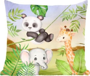 Sierkussens - Kussentjes Woonkamer - 45x45 cm - Jungle - Bladeren - Dieren - Groen
