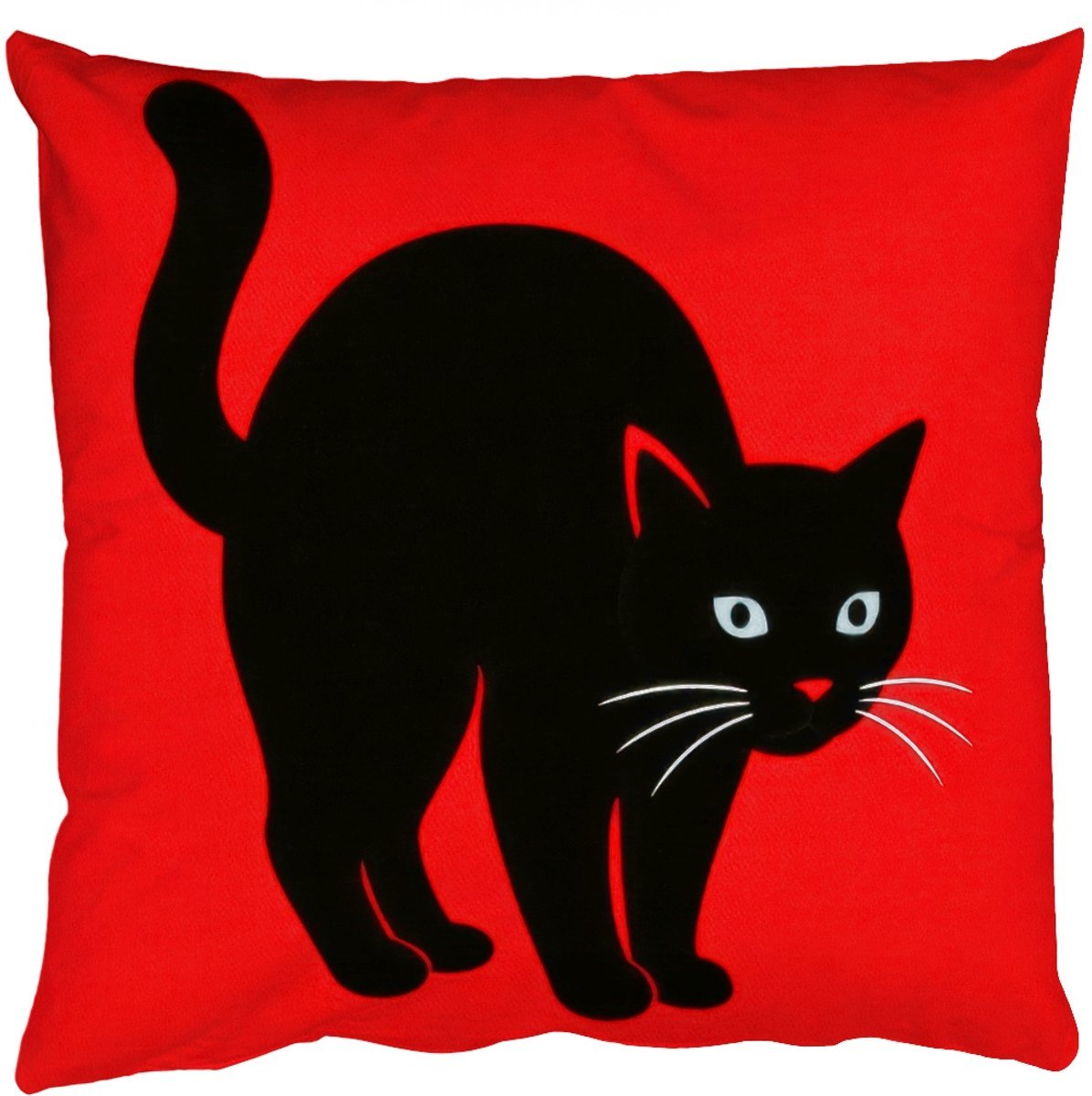 Sierkussens - Kussentjes Woonkamer - 50x50 cm - Kat - Zwart - Staart