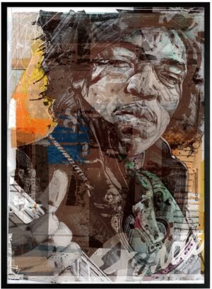 Singer-Songwriter muziek poster 51x71 cm *ingelijst & gesigneerd