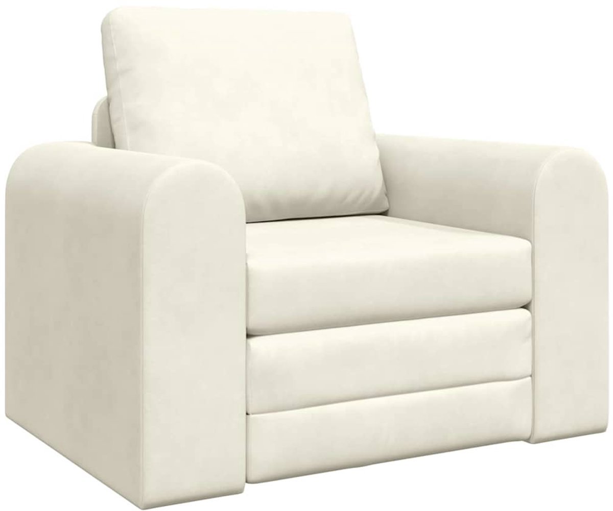 Slaapstoel - Uitklapbaar - Slaapbank - Logeerbed - Zetelbed - Slaapfauteuil - Vouwbed - 1 persoons - Zeer comfortabel - Crème