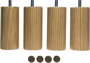 Stevige Houten Poten voor Lattenbodem, Boxspring en Meubels - Verschillende Hoogtes en Kleuren