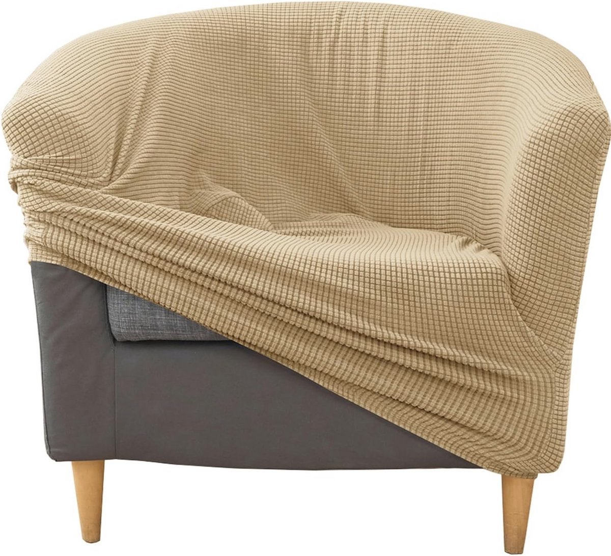Stoelhoes Stretch Kuipstoel met Elastische Bodem - Afwasbare Fauteuil Slipcovers voor Woonkamer
