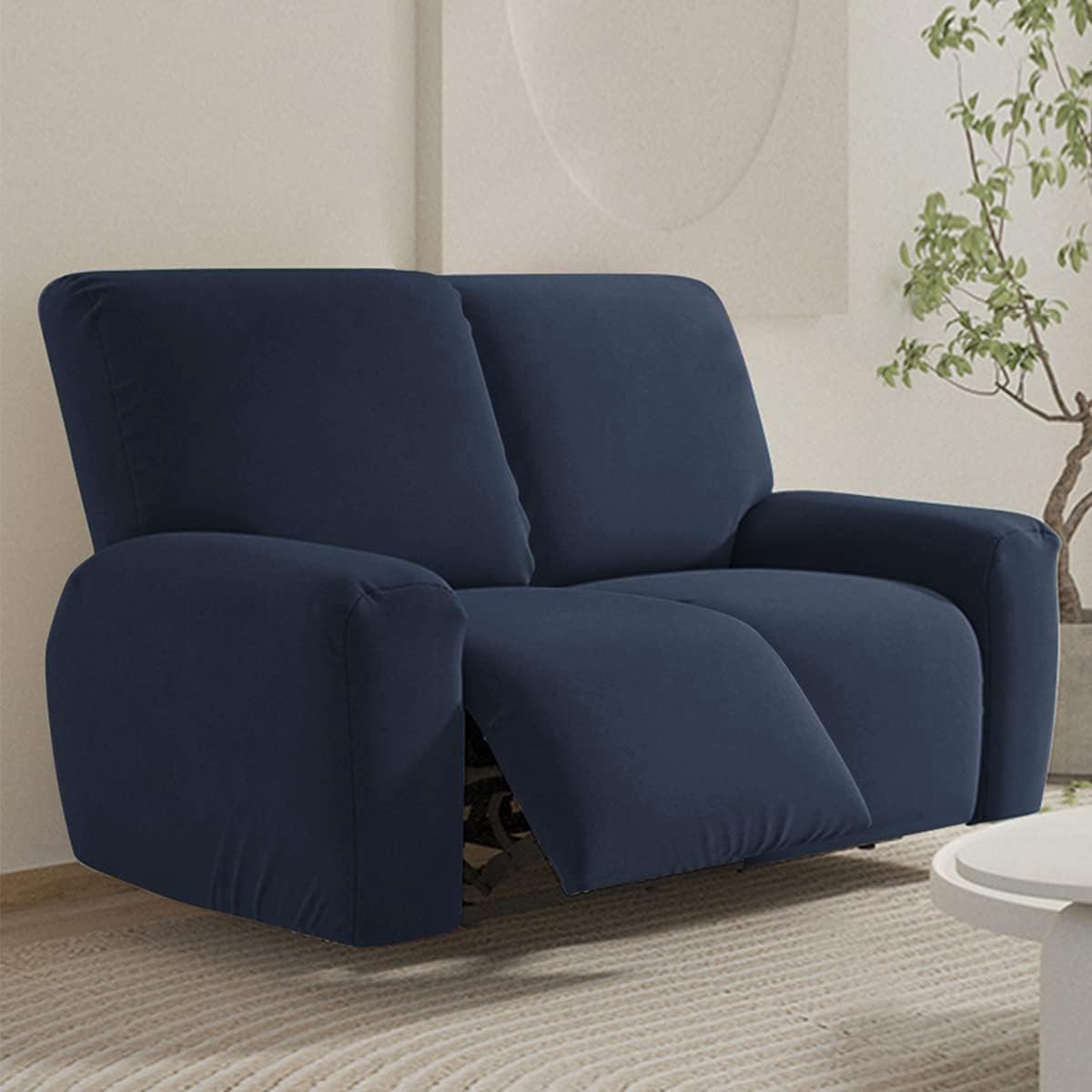 Stretchy Fauteuilhoes 2-zits met Handige Opbergvakken - Beschermhoes voor Fauteuils en Banken