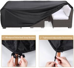 Tuinmeubelhoes - Waterdicht - 1 stuk - 123x123x80 cm - 600D Oxford polyester