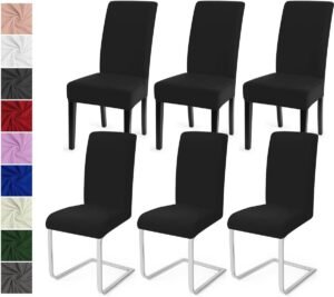 Universele Eetstoelhoezen Set van 6 - Stretch Stoelhoes voor Eetkamer, Bruiloft en Party Decoratie