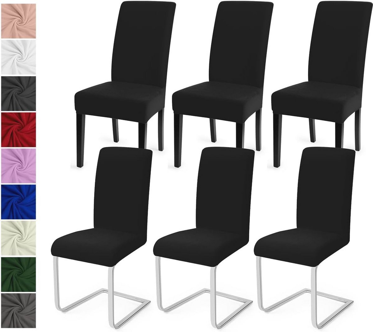 Universele Eetstoelhoezen Set van 6 - Stretch Stoelhoes voor Eetkamer, Bruiloft en Party Decoratie