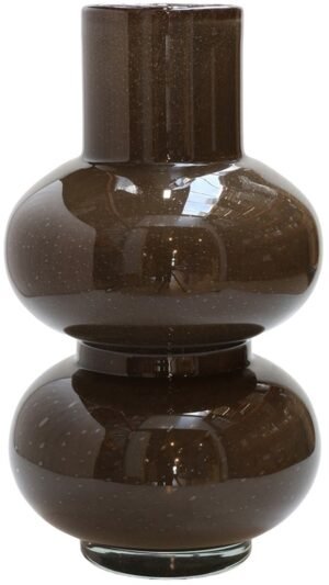 Vaas Alima Elite | Dark Brown - Donker Bruin | Dik glas | Mondgeblazen | Chocolade bruin | Ø20 x H35 cm