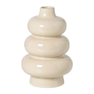 Vaas drielaags - beige - ø15.5x25.5 cm