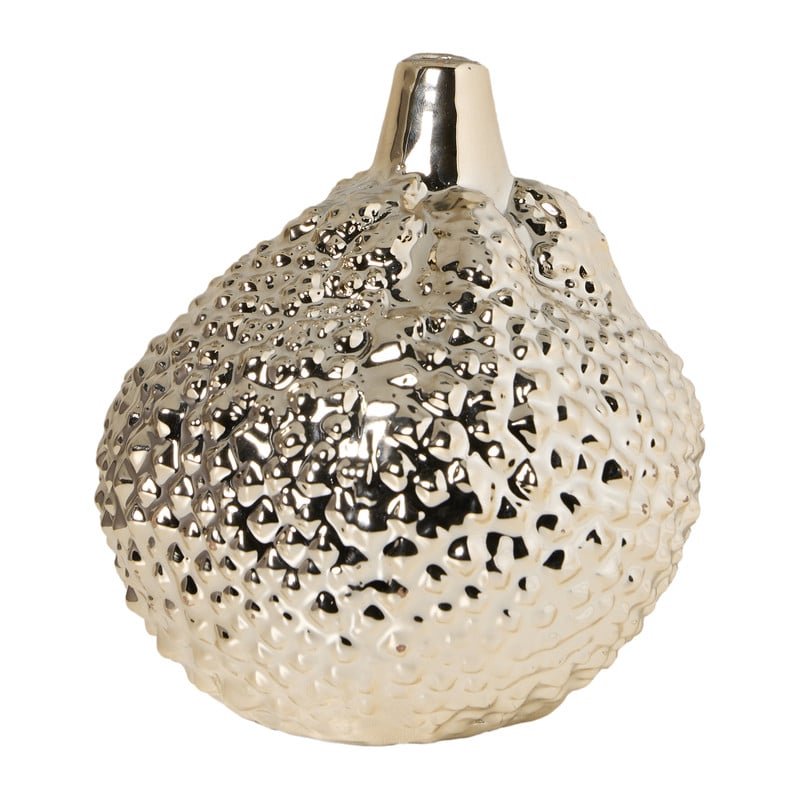 Vaasje bol - zilverkleurig - ø12.5x11 cm