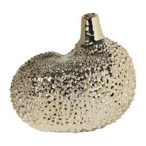 Vaasje organisch - zilverkleurig - 17x15x15.5 cm