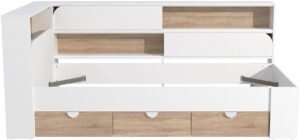 Vente-unique Bedframe hout natuurlijk licht 90 x 190 cm