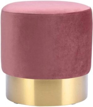 Voetkruk Ottomaanse - Poef Voetenbank - Ontspannen Voeten - Memory Foam Vulling - 35x42cm - Roze