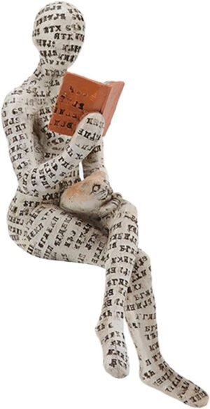 Vrouwelijke Lezersfiguur van Kunststof, Denker Standbeeld, Innovatieve Decoratie voor Boekenplank en Thuisinrichting