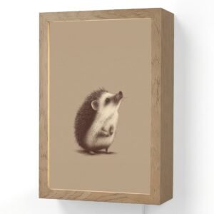 Wandlamp 20x30 cm - Oplaadbaar - Egel - Snuitje - Bruin - Stekels - Wandlampen binnen woonkamer - Slaapkamer lamp met kabel - Decoratieve nachtlamp - Vloerlamp snoer
