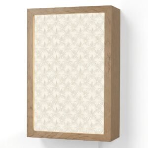 Wandlamp 20x30 cm - Oplaadbaar - Patroon - Bloemen - Beige - Wandlampen binnen woonkamer - Slaapkamer lamp met kabel - Decoratieve nachtlamp - Vloerlamp snoer