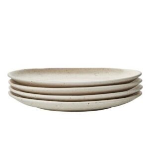 by fonQ Mixed Ceramics Dinerborden 4st. - Ø 26,5 cm - Crème