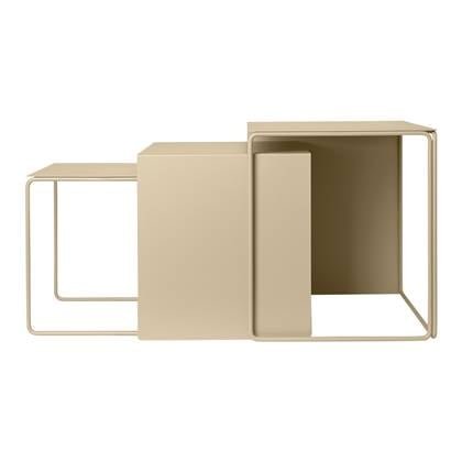 ferm LIVING Cluster Bijzettafel - Cashmere - Set van 3