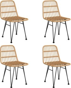 vidaXL - 5-delige - Tuinset - poly - rattan