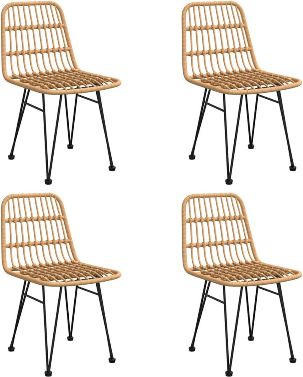 vidaXL - 5-delige - Tuinset - poly - rattan