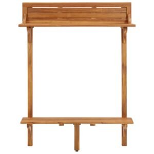 vidaXL Balkonbartafel 90x37x122,5 cm massief acaciahout