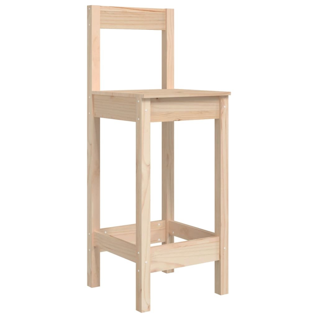 vidaXL Barstoelen 2 st 40x41,5x112 cm massief grenenhout