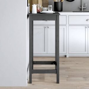 vidaXL Bartafel 50x50x110 cm massief grenenhout grijs