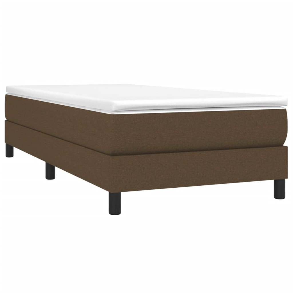 vidaXL Boxspring bed 80x200 cm stof donkerbruin