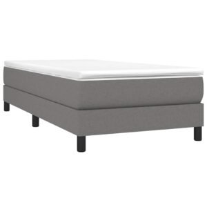 vidaXL Boxspring bed 80x200 cm stof donkergrijs
