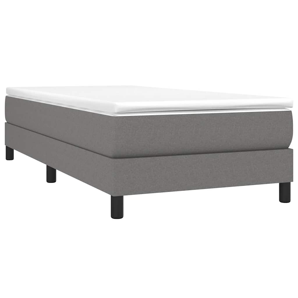 vidaXL Boxspring bed 80x200 cm stof donkergrijs