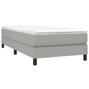 vidaXL Boxspring bed 80x200 cm stof lichtgrijs