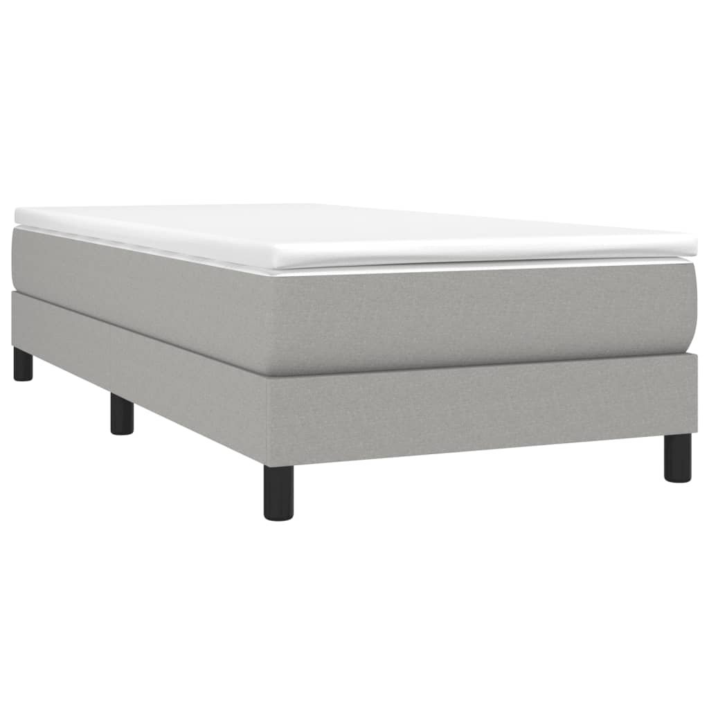 vidaXL Boxspring bed 80x200 cm stof lichtgrijs