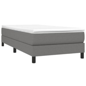vidaXL Boxspring bed 90x190 cm stof donkergrijs