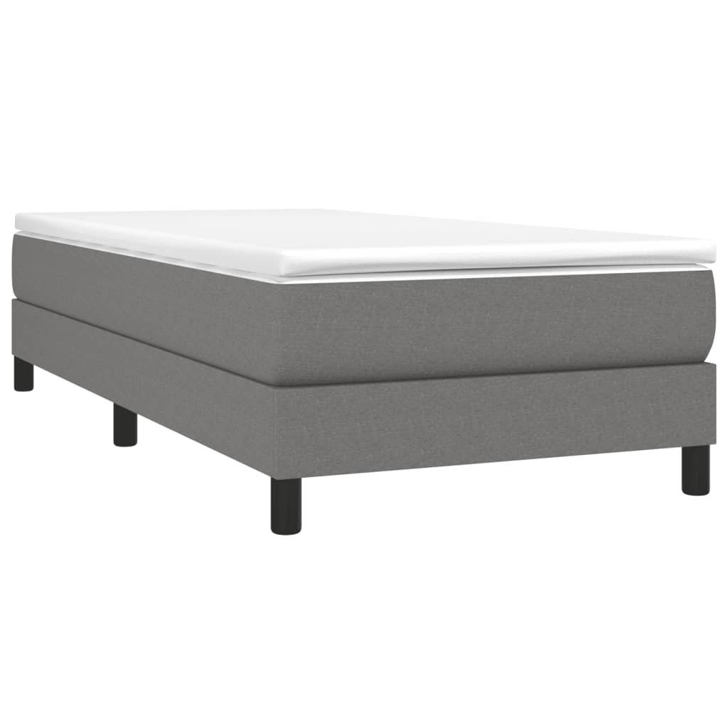 vidaXL Boxspring bed 90x190 cm stof donkergrijs