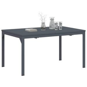 vidaXL Buiten Eettafel Opvouwbaar Antraciet 210 x 90 x 73 cm Staal