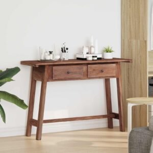 vidaXL Bureau met lade Bruin 110 x 30 x 79 cm Massief Mahoniehout