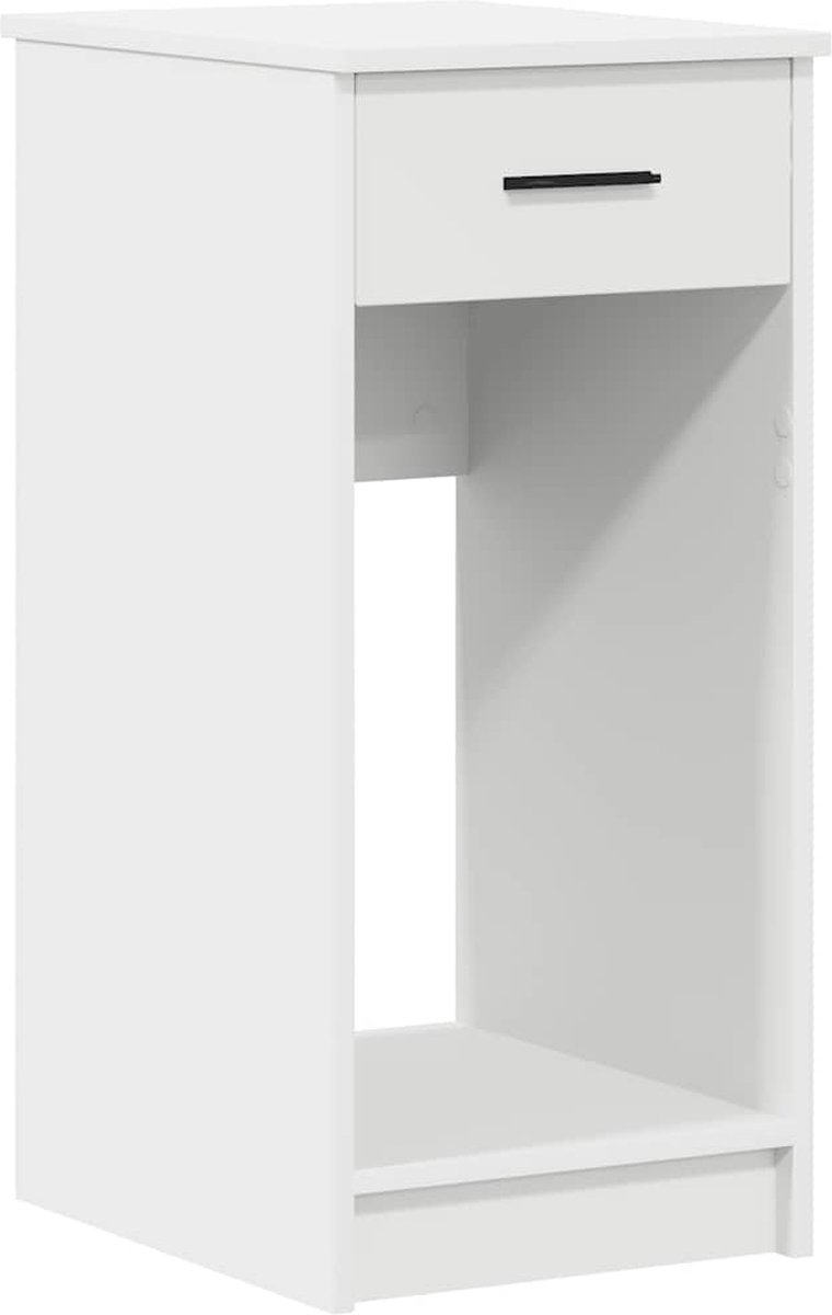 vidaXL - Computertorenstandaard - met - lade - 35x45x77 - cm - wit