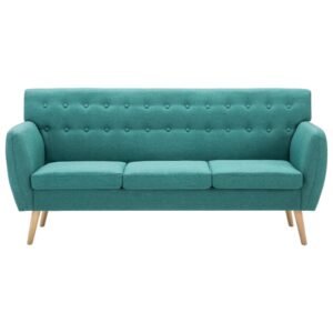 vidaXL Driezitsbank 172x70x82 cm stof groen