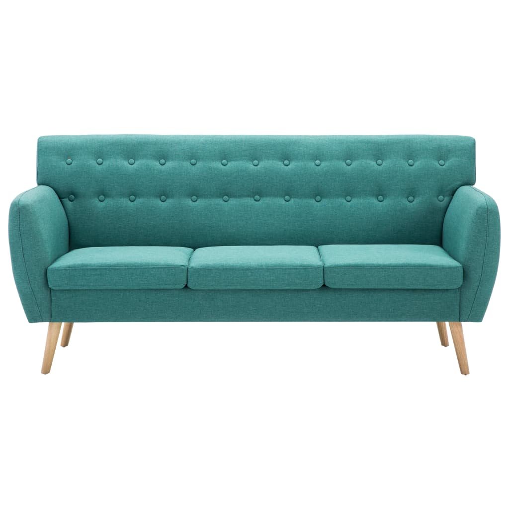 vidaXL Driezitsbank 172x70x82 cm stof groen