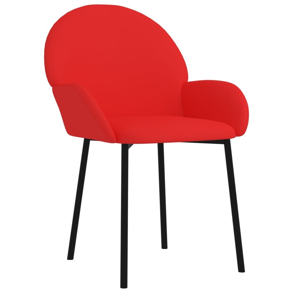 vidaXL Eetkamerstoelen 2 st kunstleer rood