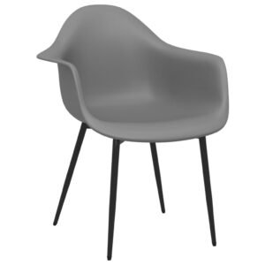 vidaXL Eetkamerstoelen 6 st PP grijs
