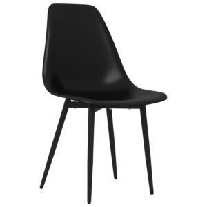 vidaXL Eetkamerstoelen 6 st PP zwart
