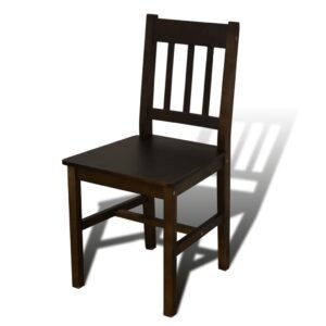vidaXL Eettafel met 4 stoelen hout bruin