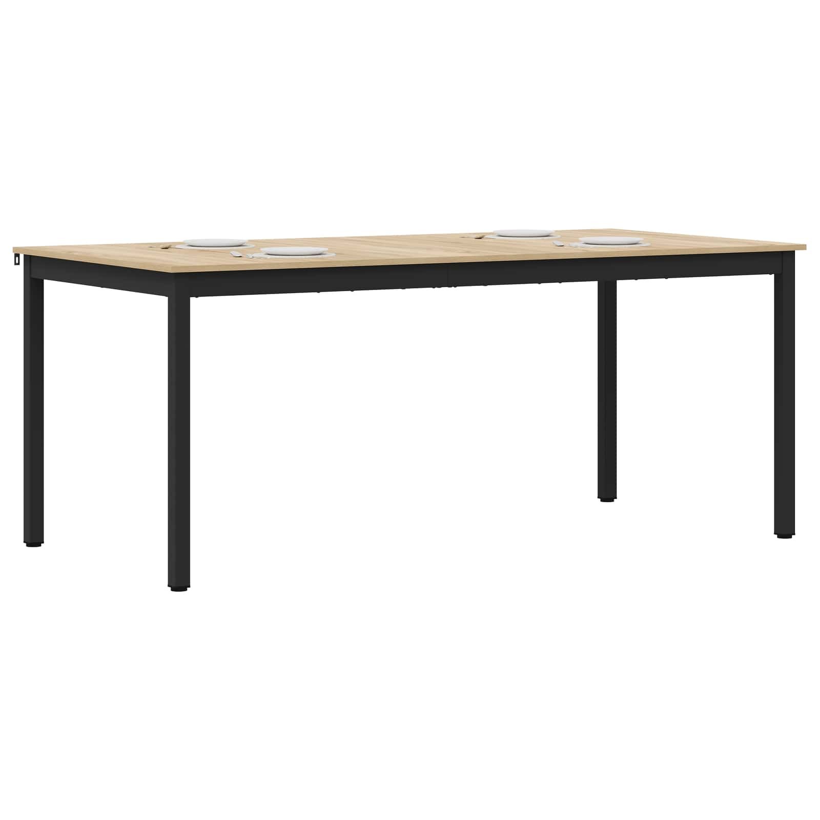 vidaXL Eettafels 180 x 90 x 75 cm Bewerkt hout Rechthoekig