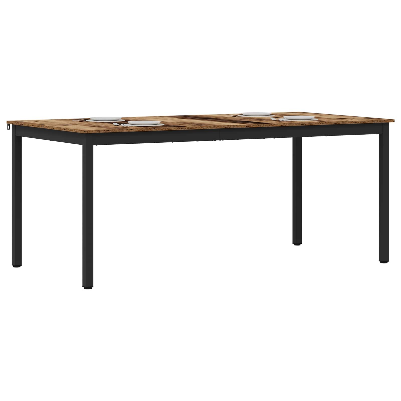 vidaXL Eettafels 180 x 90 x 75 cm Bewerkt hout Rechthoekig